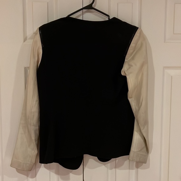 Theory Yasia Blazer with  Leather Sleeves - Picture 6 of 15